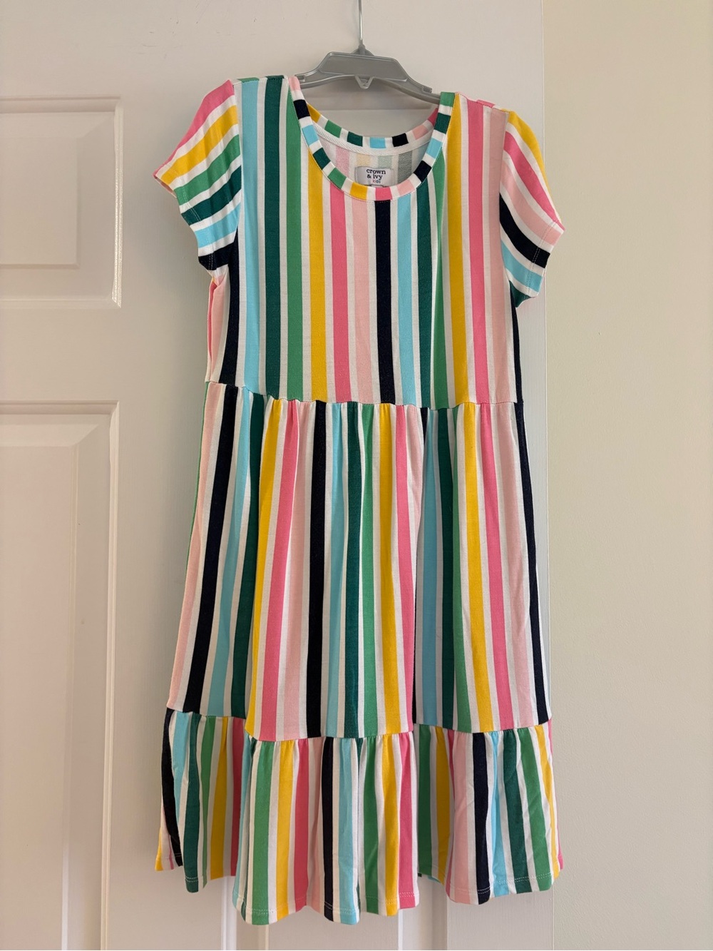 Crown & Ivy Kids Multicolor Striped Tiered Dress